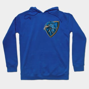 shield of the smart eagle bronze and blue Hoodie